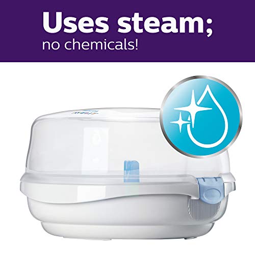 Philips AVENT Microwave Steam Sterilizer for Baby Bottles, Pacifiers, Cups and More, SCF281/05 (Pack of 3)