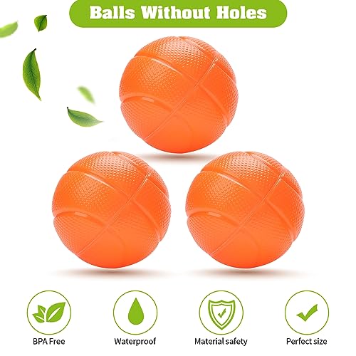 KSABVAIA Bath Toys - Bathtub Basketball Hoop for Kids Toddlers - Bath Toys Shower Toys for Kids Ages 4-8,Suction Cup Basketball Hoop & 3 No Hole Balls Set for Boys Girls