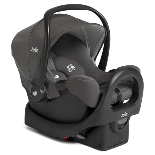 Joie Baby, Nutmeg and Rue Travel System – Travel Friendly Compact Stroller with Automatic Fold, Lightweight Car Seat & Anti-Rebound Base (Thunder)