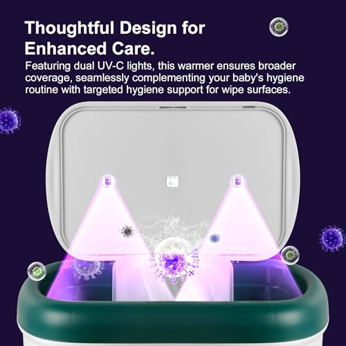 Baby Wipe Warmer, Large Capacity Diaper Wipe Warmer with Night Light, Auto Temperature Control, Keeps Baby Wipes Warm and Moist for Newborn Nighttime Changes