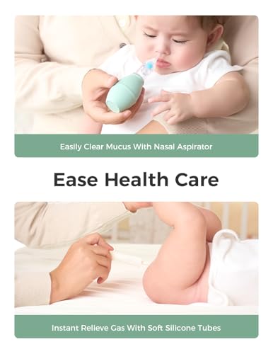 Momcozy Core Baby Kit, Baby Shower & Registry Essential Kit for Grooming&Health&Cleansing Care, Includes Nail File Kits, Nasal Aspirator, Gas Relief Tubes, Bath Brushes, Toothbrush, Comb, Storage Case