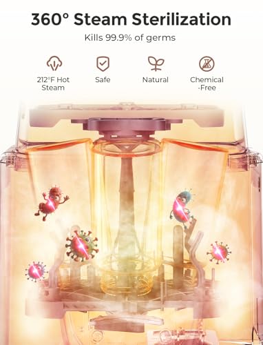 Xaproo Baby Bottle Washer, Sterilizer & Dryer, All-in-One Cleaning Machine for Bottles, Pump Parts & Baby Essentials, 19 Min Rapid Wash & Auto Mode, 60 Detergent Tablets Time-Saving & Effortless Care