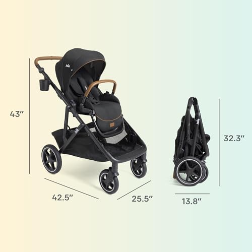 Joie Baby, Chive and Rue - All-in-One Convertible Single-to-Double Modular Stroller with 20+ Customizable Modes & All-Terrain Wheels, and Lightweight Infant Car Seat Travel System (Dove)