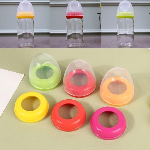 1pc Orange Baby Bottle Cap and Ring Suitable for Pigeon Bottle,Food Grade PP Baby Bottle Cap and Ring,Simplicty Fashionable Baby Bottle Cap and Ring Feeding Bottle,Bottle-Feeding