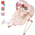 Baby Bouncer – Baby Bouncer seat, Infants Bouncy Seat with Music & Sensory Toys, Machine Washable Seat Pad Indoor Infant Seat, Ideal for Newborns 0-6 Months, 20lbs (Pink Floral)