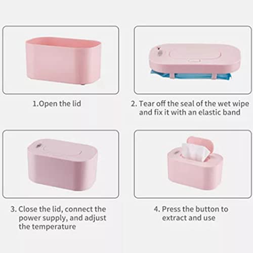 Baby Wipe Warmer, Portable Wipes Heater with Adjustable Thermostat & PP Material for Home and Car Use ()