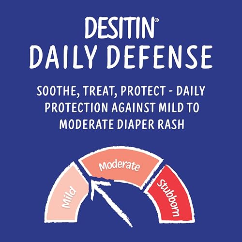 Desitin Daily Defense Baby Diaper Rash Cream with 13% Zinc Oxide Barrier Cream to Treat, Relieve & Prevent diaper rash, Hypoallergenic, Dye-, Phthalate- & Paraben-Free, Travel Size, 2 oz