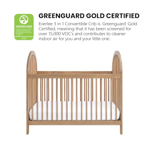 Soho Baby Everlee Convertible Island Crib, Honey Wood