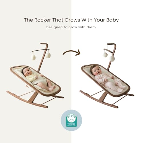Snuggle Me® Baby Bouncer | 2 in 1 Infant Rocker | 2-Position Recline | Newborn to Toddler (Birth -20 lbs) | Newborn Insert & Toy Bar Included | JPMA/BSA Certified | Easy Wash Organic Cotton