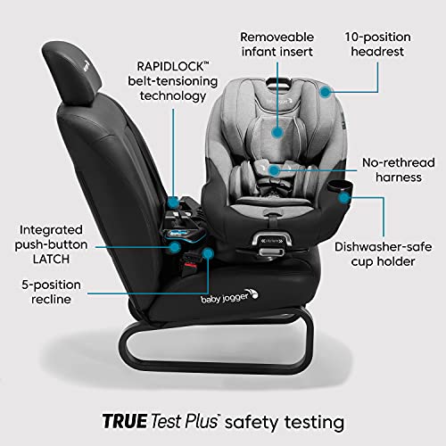 Baby Jogger® City Turn Convertible & Rotating Car Seat Onyx Black - Accommodates Newborn to Toddler with Rear and Forward Facing Modes