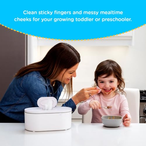 Wipe Warmer - Large Capacity Wipe Warmer and Baby Wet Wipes Dispenser with Even Warming and Built-In Nightlight - Newborn Essentials by EVLA’s (White)