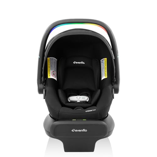Evenflo Shyft Intuiti Travel System Featuring LiteMax NXT Preemie and Infant Car Seat with SensorySoothe (Eclipse Black)