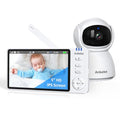 AnKeKe Baby Monitor with Camera and Audio, No WiFi Baby Monitor with 5" IPS LCD Screen, 100-Hour Battery, 1000ft Long Range, 2-Way Talk, Cry and Feeding Reminder, Night Vision and 355°PTZ