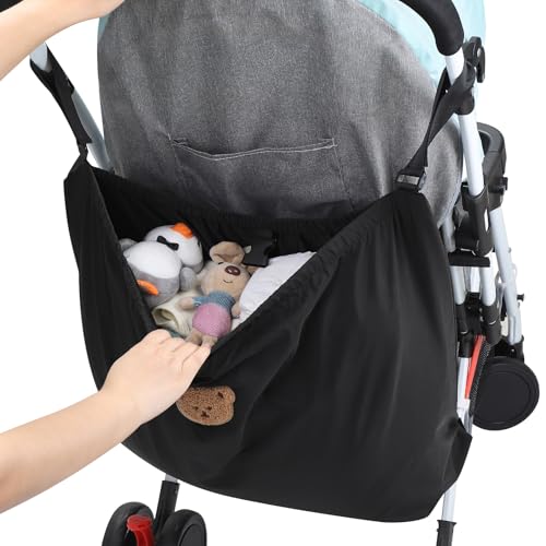 Accmor Universal Stroller Organizer, Large Storage Stroller Bag Fits for Uppababy, Nuna, Britax, Doona Strollers, Non-Slip Adjustable Storage Caddy Accessories for Stroller Crib