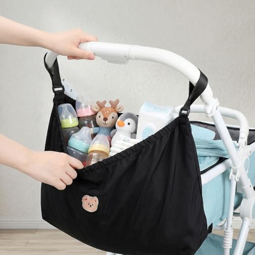 Josojoou Large Capacity Stroller Organizer Bag, Universal Stroller Organizer, Adjustable Strollers Diaper Bag, for Storing Baby Formula, Bottles, and Other daily Necessities.