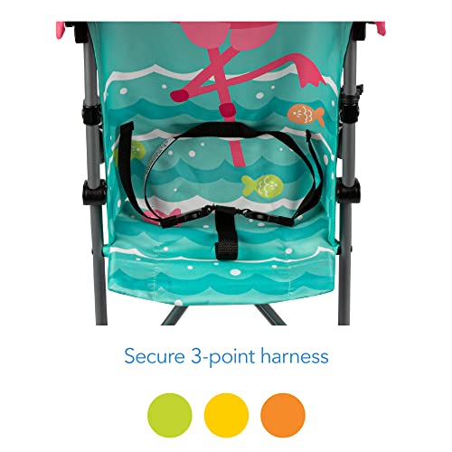 Cosco Character Umbrella Stroller, Easy to Store Anywhere with its Compact Umbrella fold, Pink Flamingo