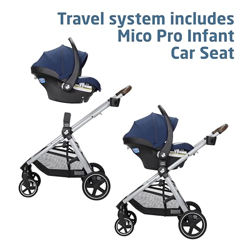 Maxi-Cosi Zelia™ Luxe 5-in-1 Modular - Baby Travel System Car Seat and Stroller, Infant Car Seat and Stroller Combo, Baby Car Seat and Stroller Combo in New Hope Navy