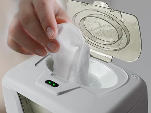 GOGO Pure Baby Wet Wipe Warmer and Wet Wipe Dispenser, Advanced Features - 4 Bright Auto Off LED Ample Lights for Nighttime Changes, Dual Heat for Baby's Comfort, Improved Design and Only at Amazon