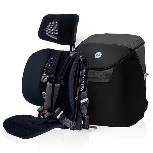 WAYB Pico Travel Car Seat with Premium Carrying Bag- Lightweight, Portable, Foldable - Perfect for Airplanes, Rideshares, and Road Trips - Forward Facing for Kids 26.5–50 lbs and 33.5–45"