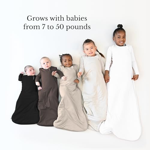 KYTE BABY Sleep Bag 1.0 TOG, Rayon Made From Bamboo Wearable Blanket With Dual Zipper For Infants And Toddlers, Year Round Nursery Essential (S, Blush)