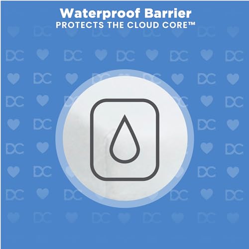 Delta Children Summer Breeze Mattress - Breathable Baby Crib & Toddler Mattress with Cloud Core - Machine Washable Cover - GREENGUARD Gold – Waterproof - Sustainably Sourced Core, Apricot/White