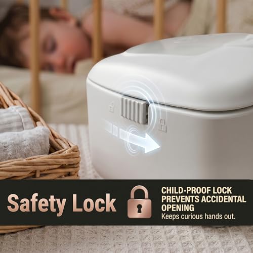 GOGO Pure Wet Wipe Warmer | Dispenser for Baby, Make Up, Adult Care - Auto Off Lights for Nighttime Changes, Dual Heat for Comfort, Top Heating, Moisture Lock Silicone and Large Capacity- Amazon only