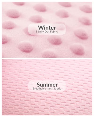 Generic Infant Insert Compatible with Mamaroo Swing & Graco Swing and Infant Car Seat, Newborn Insert Baby Head Body Support, Reversible Design, Breathable Soft Fabric, 1Pcs - Dots, Pink