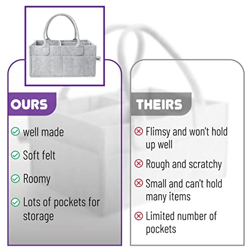 Mr. Pen- Baby Diaper Caddy Organizer, Gray, Medium