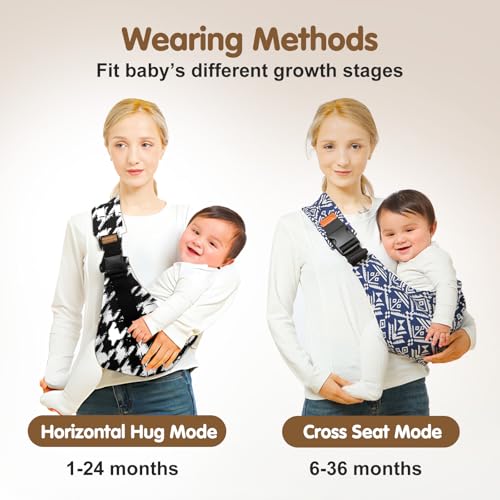yemyig Baby Sling Carrier,Toddler Carrier, 2026 New Baby Carrier Newborn to Toddler,Portable Lightweight Non-Slip Hip Seat Carrier 10-30lbs(Black)