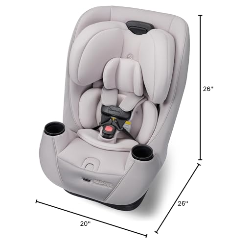 Maxi-Cosi Pria Max 3-in-1 Convertible Car Seat, Infant to Toddler Car Seat, ClipQuick Magnetic Chest Clip, Quick-Install Latch, Machine-Washable Cover, 5-100 lbs, Oyster Shell