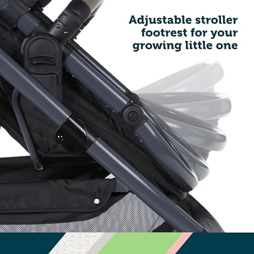 Safety 1st onBoard Slide 6-in-1 Infant Car Seat & Baby Stroller Travel System with SafetySlide Base, Rocky Point
