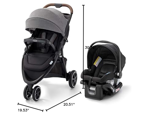 Graco® Outpace LX All-Terrain Travel System - Includes SnugRide Lite Infant Car Seat, Briggs, High-Performance Stroller/Car Seat Combo, Practical & Durable