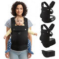 Baby Carriers, Baby Carrier with Hip Seat, 3 in 1 Baby Carrier Newborn to Toddler, 3-36 Month Baby Sling, Adjustable Detachable Baby Hip Seat, Enhanced Lumbar Support, Ideal for Hands-Free Parenting