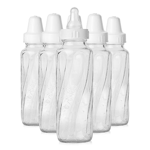 Evenflo Feeding Classic Glass Bottle, Twist Bottles, 8 Oz, 6 Bottles