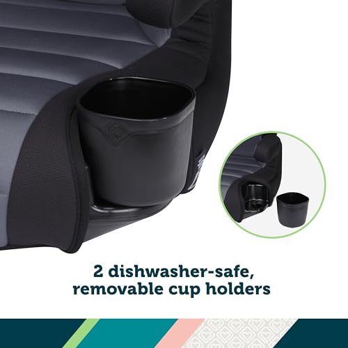 Safety 1st Grow and Go 2-in-1 Booster Car Seat with ComfortWings, Converts High-Back to Backless, 19" Wide, Fits 3 Across, Lightweight, Foldable, Easy-Clean, Cup Holders, 40-100 lbs, Beach Wave