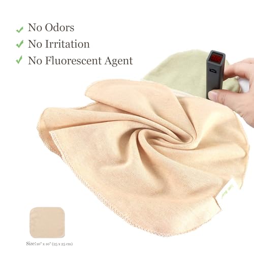 Lion bear 10 Pack Reusable Colored Organics Baby Washcloths, Soft Absorbent Organic Cotton Washable Saliva Towel Face Wipes,Face Towel, Natural Baby Wipes for Sensitive Skin (Multicolor)
