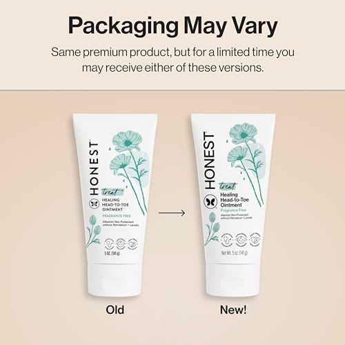 The Honest Company Head to Toe Multi-Purpose Healing Ointment, Safe for Sensitive Skin, Hypoallergenic, Fragrance-Free, Vegan, 5 oz