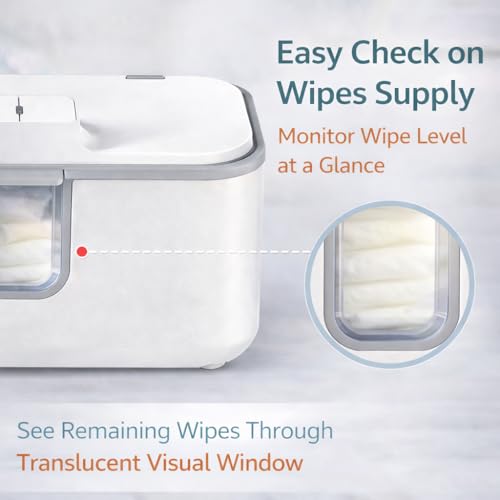 OROZEE Wet Wipes Heater,Baby Wipe Warmer and Baby Wet Wipes Dispenser Large Capacity with Night Light and View Window Fast and Even Heating Diaper Wipe Warmer
