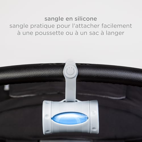 Ubbi Retractable Bag Dispenser for Diaper Bag, Gray