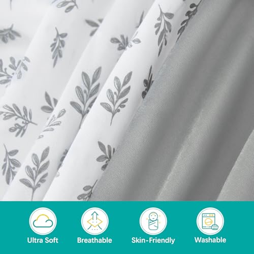 Baby Bassinet Sheets 4 Pack Fit for Chicco LullaGo, Graco Sense2Snooze and Delta Children Baby Bassinet, Ultra Soft & Skin-Friendly, Grey