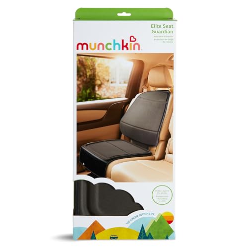 Munchkin Elite Seat Guardian Car Seat Protector, Under Car Seat Cover for Baby and Toddler Seats, Rear or Forward Facing, Dark Grey