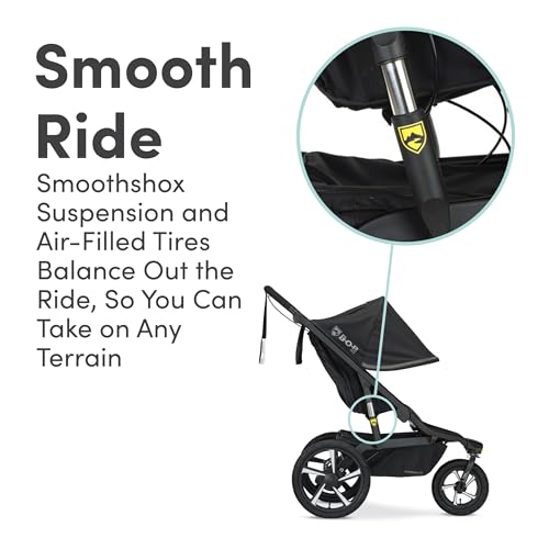 BOB Gear Alterrain Pro Jogging Stroller, All-Weather, SmoothShox Suspension, Black