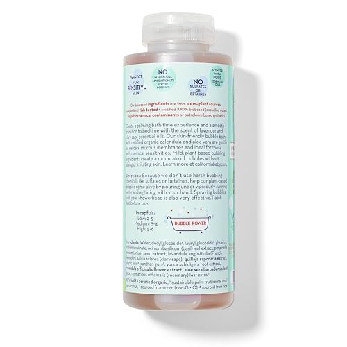 California Baby Eucalyptus Bubble Bath | 100% Plant-Based Kids Bubble Bath | Soothing Baby Bubble Bath | Free Bubble Wand Inside | 384 mL / 13oz