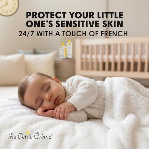 La Petite Creme French Premium Diapering Lotion - Diaper Cream Alternative to Baby Wipes - Moisturizer & Skin Cleanser - USDA Certified Organic Ingredients - Baby Essentials (2 Bottles of 20 oz)