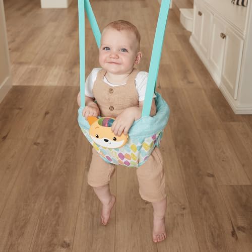 Infantino 2-in-1 Music & Lights Fox Doorway Jumper, Engaging Activity Jumper with Adjustable Strap & Motion-Activated Sounds for Babies 4 Months+