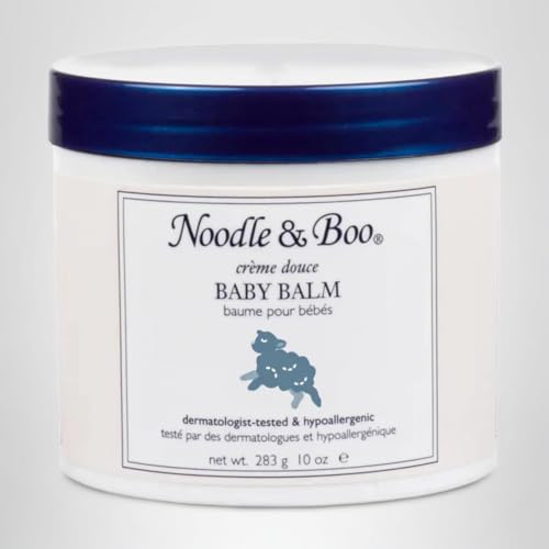 Noodle & Boo Baby Balm for Face and Body, Hypoallergenic and Natural Baby Skin Care with Organic Calendula for Sensitive Skin, Pediatrician and Dermatologist-Tested, 10 Oz