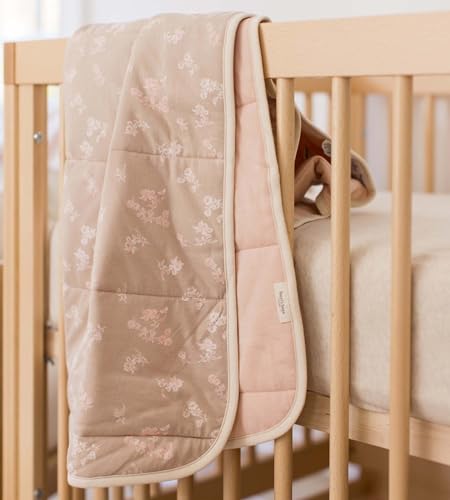 Burt's Bees Baby Organic Cotton Infant Reversible Blanket, Nursery Bedding