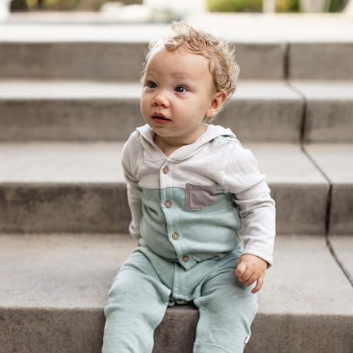Burt's Bees Baby Boy Infant Jumpsuits - 100% Organic Cotton Breathable Jumpsuit Coveralls for Boys Preemie to 24 Months