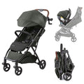Ingenuity 3Dquickclose CS+ Compact Fold Stroller – Lightweight Stroller with Oversized Canopy, Extra-Large Storage and Compact Fold, Forest