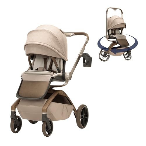 Maxi-Cosi Tana 360 Rotating Modular Stroller, Stroller and Car Seat Combo Travel System, Natural Heritage